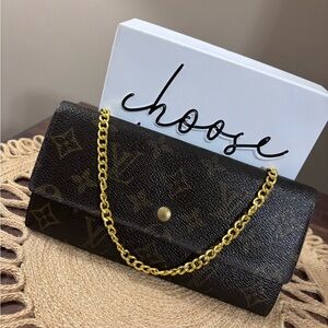 Louis Vuitton Black and Gold Snapped Wallet